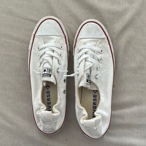 White Converse Slip Ons